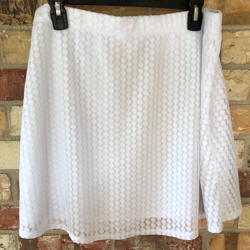 No Boundaries White Eyelet Lace Skirt